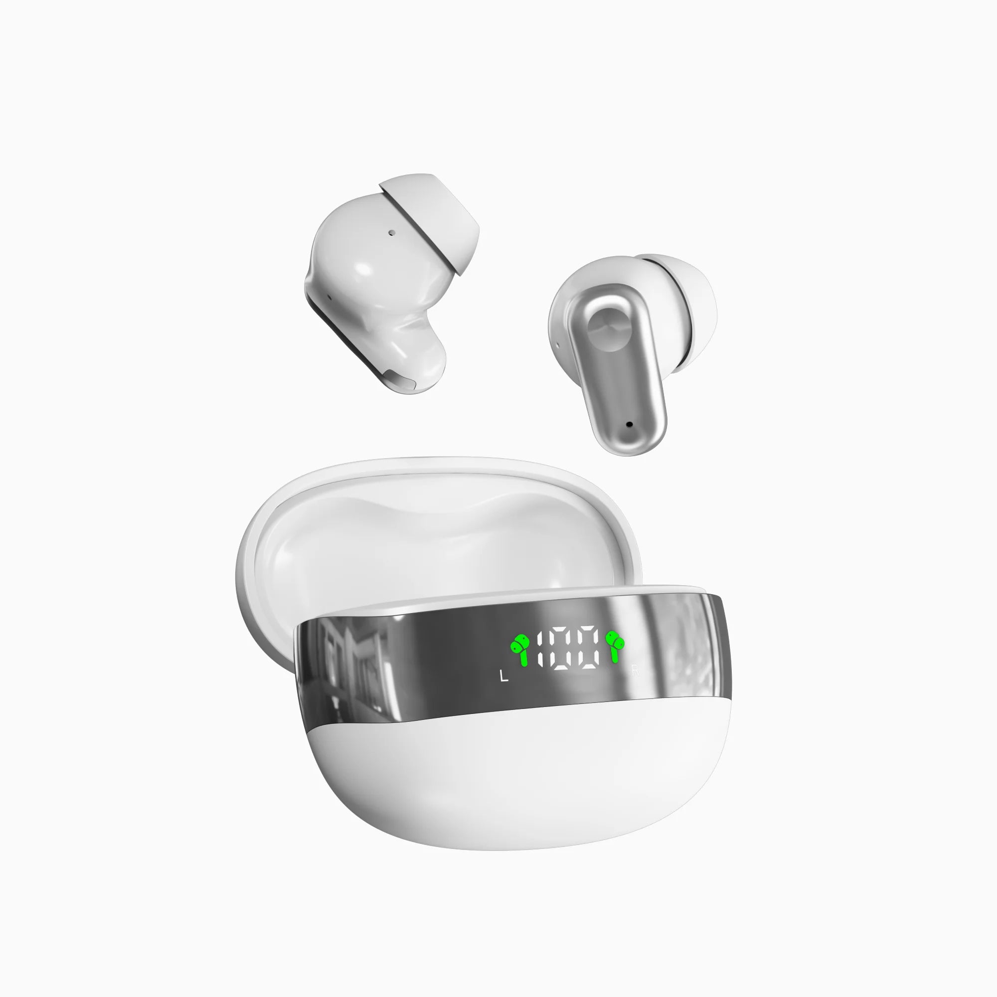 MINI550-Wireless Headphones, High-Fidelity Stereo Headphones, With Noise Cancellation Feature and LED Display, Mini Headphones