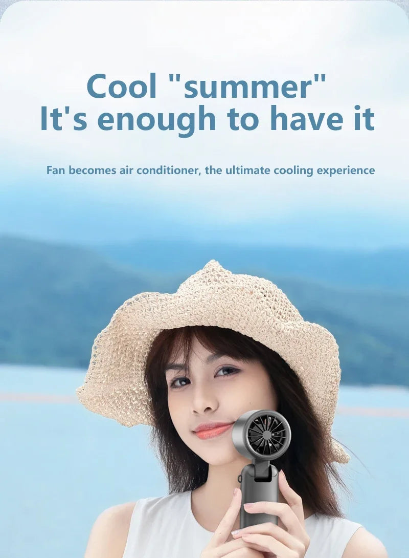 Lenovo Fast Chill Ice Compress Foldable/hangable Usb Desk Fan Ice Cooling Handheld Fan 100 Speeds Turbo Portable For Outdoor