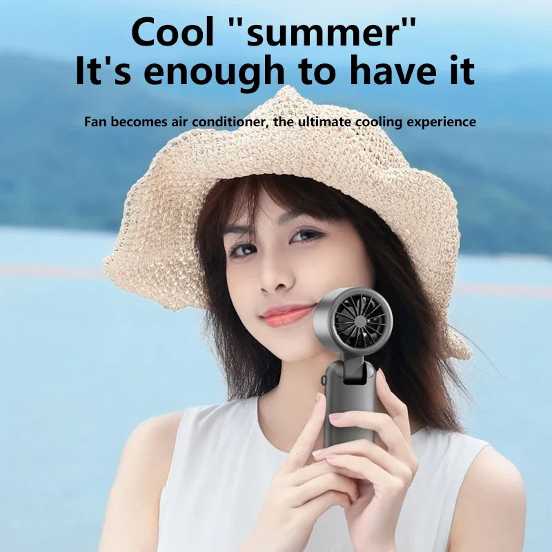 Lenovo Fast Chill Ice Compress Foldable/hangable Usb Desk Fan Ice Cooling Handheld Fan 100 Speeds Turbo Portable For Outdoor