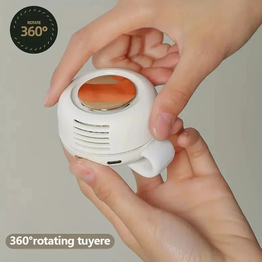 Whirlwind Leafless Fan With Portable Button Design USB Charging Silent Portable Mini Fan For Home And Outdoor Travel