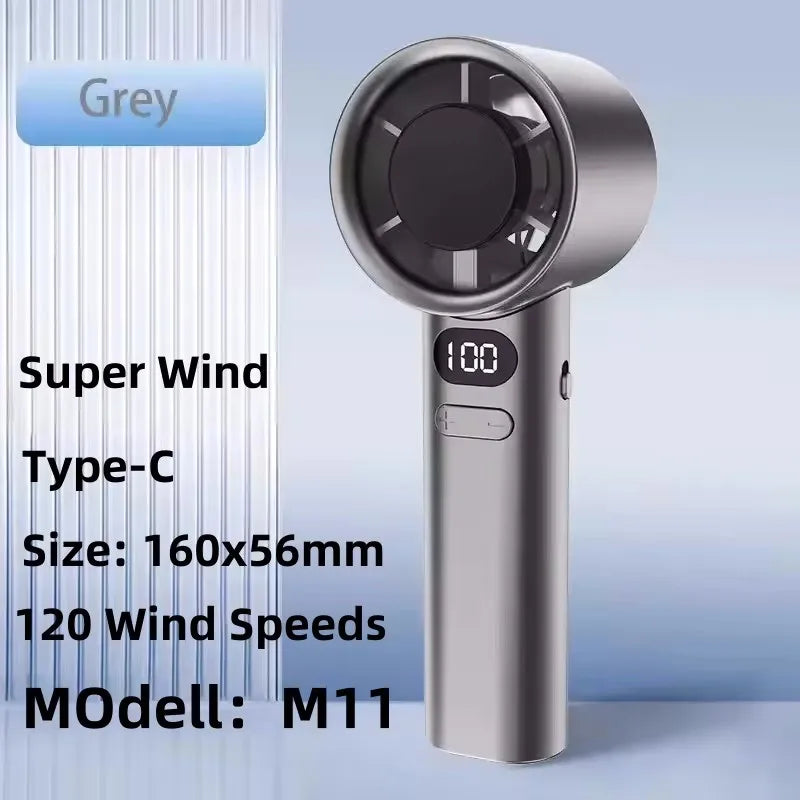 8000mAh USB Hanging Neck Fan Portable Bladeless Mini Rechargeable Mute LED Digital Display Electric Air Cooler Handheld