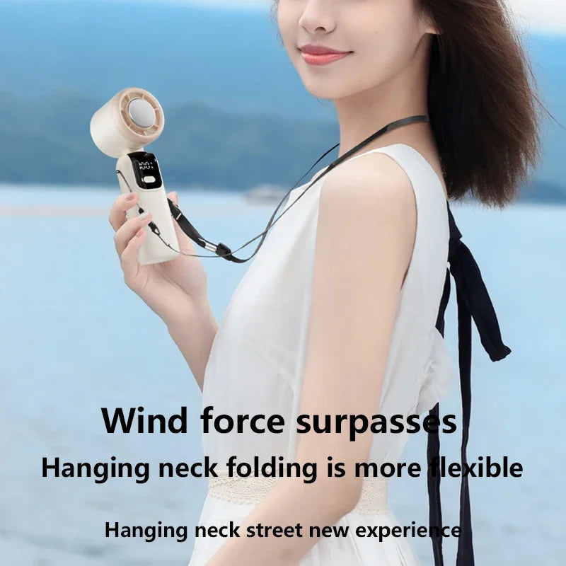 Lenovo Fast Chill Ice Compress Foldable/hangable Usb Desk Fan Ice Cooling Handheld Fan 100 Speeds Turbo Portable For Outdoor