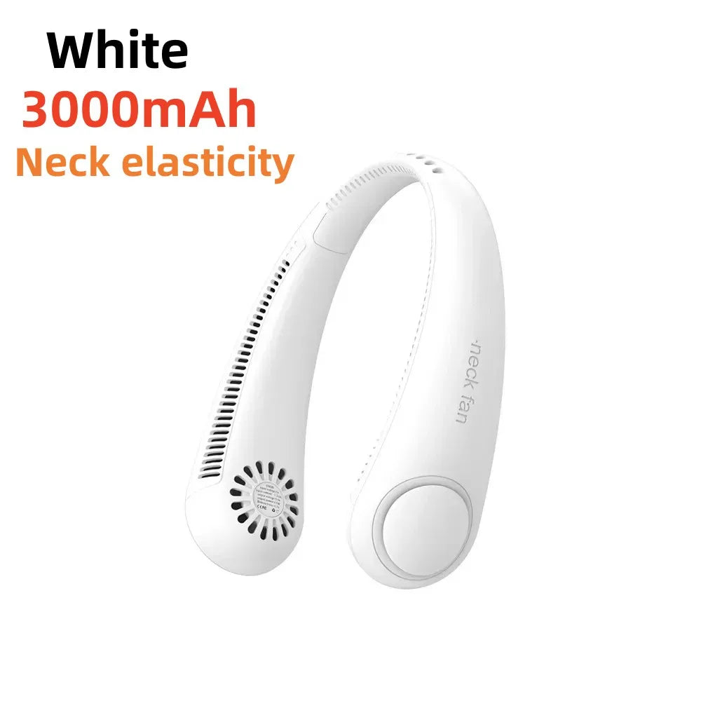 8000mAh USB Hanging Neck Fan Portable Bladeless Mini Rechargeable Mute LED Digital Display Electric Air Cooler Handheld