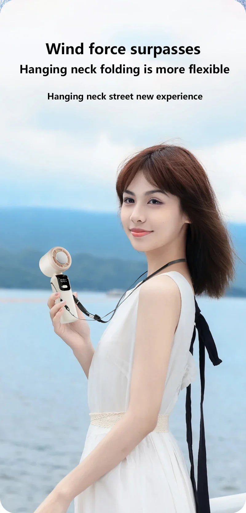 Lenovo Fast Chill Ice Compress Foldable/hangable Usb Desk Fan Ice Cooling Handheld Fan 100 Speeds Turbo Portable For Outdoor