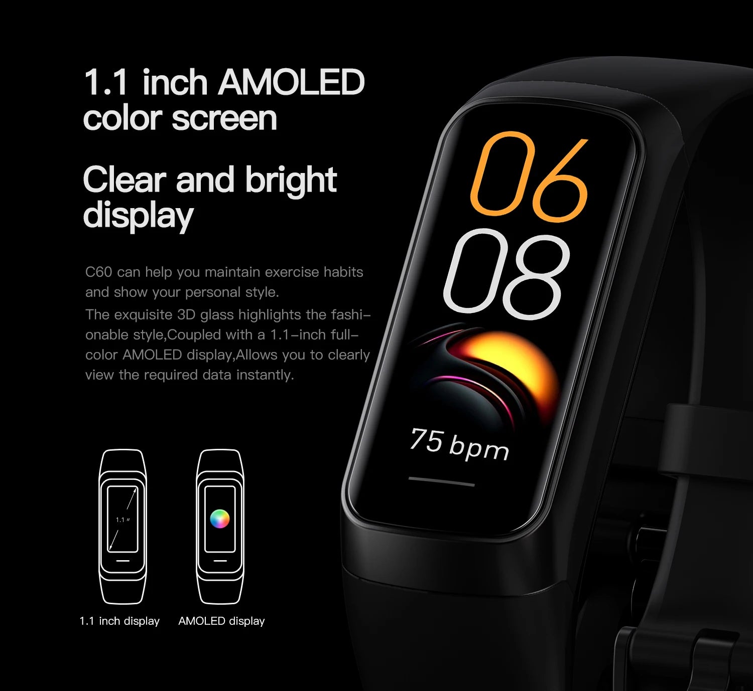 AMOLED Smartwatch Body Temperature Monitor Fitness Clock Sports 3ATM Waterproof Men Smart Watch Band for Women IOS Android 2026