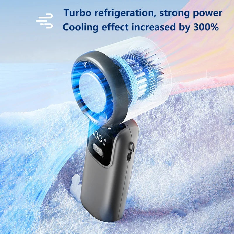 Lenovo Fast Chill Ice Compress Foldable/hangable Usb Desk Fan Ice Cooling Handheld Fan 100 Speeds Turbo Portable For Outdoor